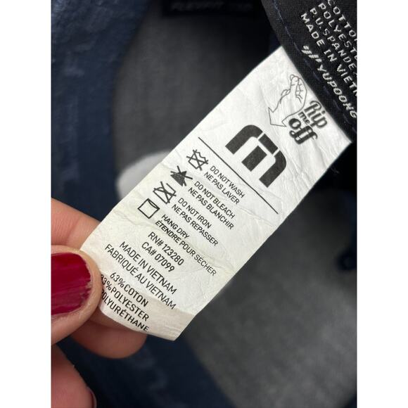 Travis Matthew Snapback 110 One Ten FlexFit Spell Out Hat Cap Blue - Picture 8 of 12